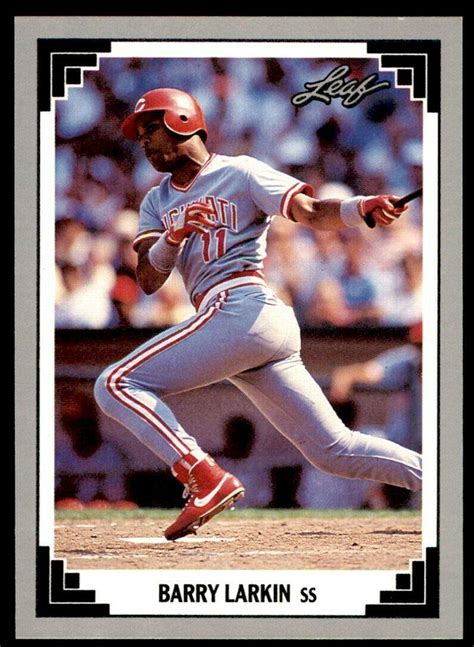 Barry larkin baseball card value - 1986 Sportflics Rookies. THE PLAYER. ARTICLES. Barry Louis Larkin (April 28, 1964-) is the first shortstop to hit five home runs in a two game span, was a fixture in the Cincinnati Reds shortstop position throughout the 1990s and 2000s, but was unfortunate in that he played in the National League with Hall of Fame Shortstop Ozzie Smith. 